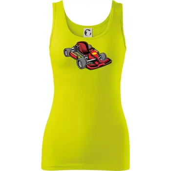 Motokára červená - Dámské tílko - S ( Limetková )