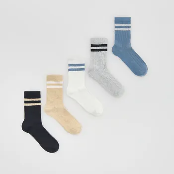 Dětská móda Reserved - Ponožky 5 ks - krémová - 092FQ-01X - 092FQ-01X-K37