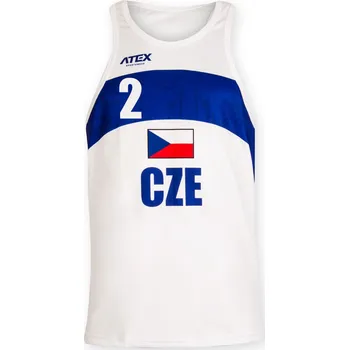 Volejbal ATEX Beachvolejbalový dres PŘEMEK bílý #2 XS
