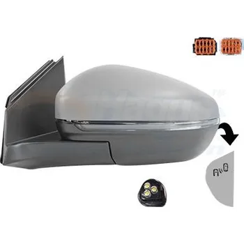 Auto zrcátko Vnější zpětné zrcátko VAN WEZEL 0967827