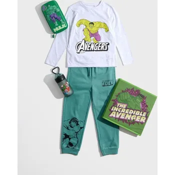 Chlapecké kalhoty Sinsay - Tepláky Hulk - zelená - 600FF-70X - 600FF-70X-104