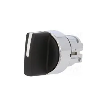 spínač Přepínač otočný 1-polohové 22mm černá Podsv není IP66 Ø22mm