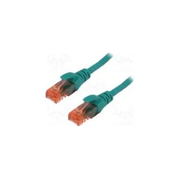 Síťový kabel Patch cord U/UTP 6 lanko CCA PVC zelená 0,5m 26AWG