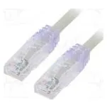 Patch cord TX6™ PLUS,U/UTP 6 lanko Cu LSZH šedá Dél 5m 24AWG