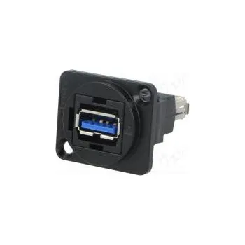 Elektrická zásuvka Spojka USB A zásuvka,z obou stran FT V USB 3.0 kov 19x24mm