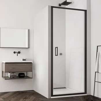 Sprchové dveře Ronal TOP-LINE S TLSP jednokřídlé sprchové dveře 70 cm TLSP0700607 Šířka: 700 mm, Profil: Černá matná, Sklo: Hladké čiré