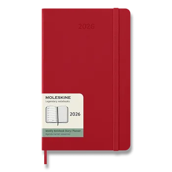 Diář Diář Moleskine 2026 - tvrdé desky L, týdenní, červený