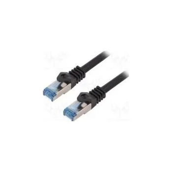 Síťový kabel Patch cord S/FTP 6a lanko Cu LSZH černá 5m 26AWG