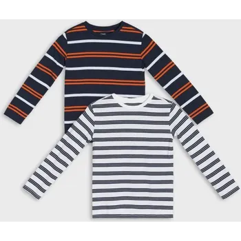 Chlapecké tričko Sinsay - 2 balení triček s dlouhým rukávem - bílá - 780EY-00X - 780EY-00X-110