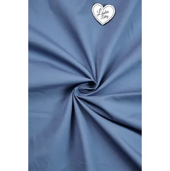 BAVLNĚNÝ POPELÍN, MODRÝ