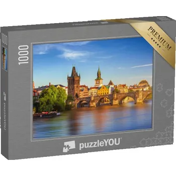 Puzzle puzzle „Letecký pohled na staré centrum Prahy s molem, Česká republika“