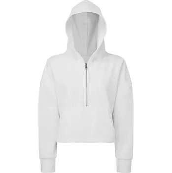 Dámská mikina TriDri® Dámská mikina s 1/2 zipem a kapucí - Bílá | 2XL/3XL