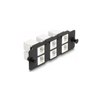 Patch panel Delock Panel adaptérů Keystone, 6 portů, černý 66996