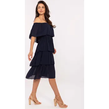 Dámské šaty Dress-TW-SK-BI-2120.69-navy blue Och Bella modrá | bílá 3356175