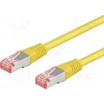 Patch cord S/FTP 6 lanko Cu LSZH žlutá 7,5m 28AWG