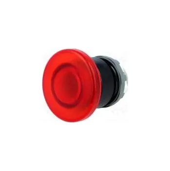spínač Přepínač tlačítkový 1-polohové 22mm červená Podsv MLB-1 IP66