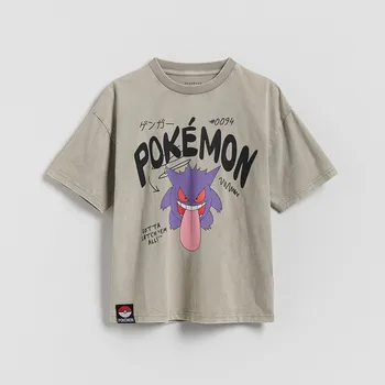 Dětská móda Reserved - Tričko s potiskem Pokémon - světle šedá - 060FH-09X - 060FH-09X-134