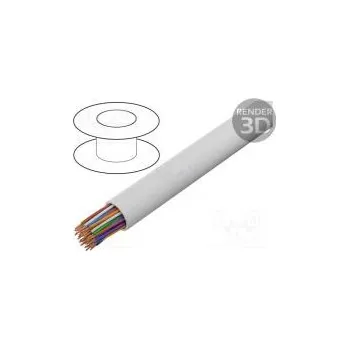 elektrický kabel Vodič YTKSY telekomunikace drát Cu 21x2x0,5mm2 PVC bílá