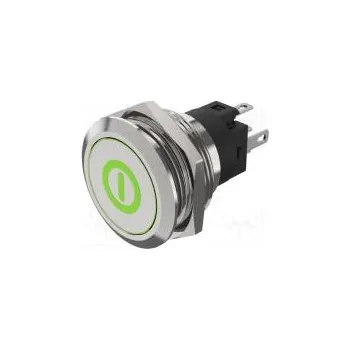 Síťový prvek Switch vandal resistant Pos 2 SPDT 3A/240VAC 3A/240VDC green