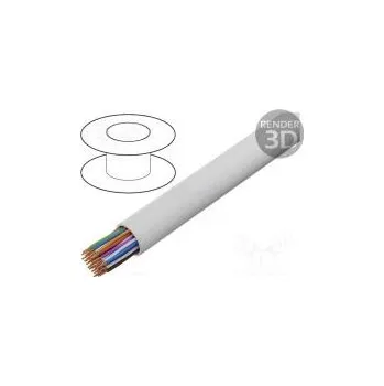 elektrický kabel Vodič YTKSY telekomunikace drát Cu 20x2x0,5mm2 PVC bílá