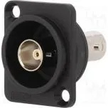 Spojka BNC zásuvka,z obou stran 75Ω černá Řada FT 19x24mm