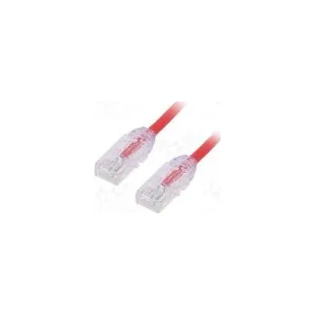 Síťový kabel Patch cord F/UTP,TX6A-28™ 6a drát Cu LSZH červená Dél 1m