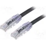 Patch cord TX6A™ 10Gig,U/UTP 6a drát Cu PVC černá Dél 5m