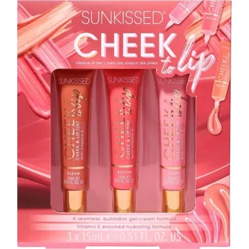 Rtěnka Sunkissed multifunkční krémové tinty na tvář a rty Cheek To Lip, 3x15ml