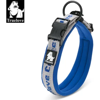 Obojek pro psa Obojek pro psa, Truelove logo, modro-šedivý, reflexní Velikost: M