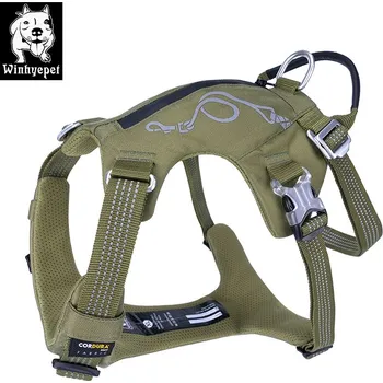 Postroj pro psa Prodloužený postroj pro psa s kapsou - army Velikost: L