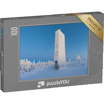 Puzzle puzzle 100 dílků „Rozhleda Velká Dešťná v zimě, Orlické hory, Česká republika“