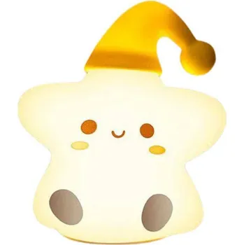 Hodiny Dětská silikonová lampička - hvězdička