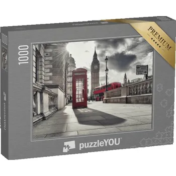 Puzzle puzzle „Červená telefonní budka a Big Ben, Londýn, Anglie“