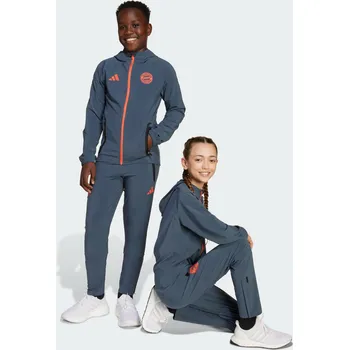 ADIDAS Dětské kalhoty FC Bayern Tiro 25 Competition Vis Tech Travel 10 LET ORANŽOVÁ|ŠEDÁ