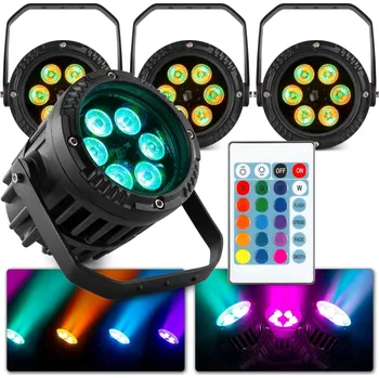 Osvětlovací technika BeamZ BWA63 Set 4ks voděodolných LED PAR reflektorů