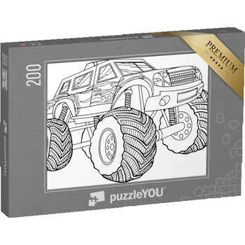 Puzzle puzzle 200 dílků „puzzleOMALOVÁNKY: Auto“