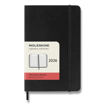 Diář Diář Moleskine 2026 - měkké desky, S, denní, černý