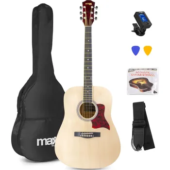 Kytara Max SoloJam Set westernové austické kytary a příslušenství, natural