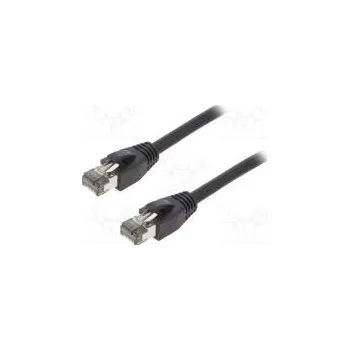 Síťový kabel Patch cord S/FTP Cat 8.1 lanko Cu LSZH černá 3m 26AWG