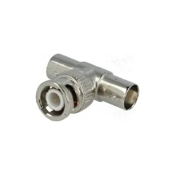 Elektrická zásuvka T-kus BNC vidlice,BNC zásuvka x2 50Ω