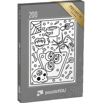 Puzzle puzzle 200 dílků „puzzleOMALOVÁNKY: Halloween 3“