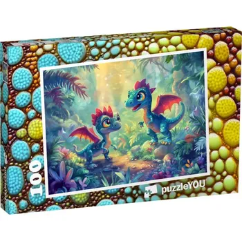 Puzzle puzzle 100 dílků „Zapomenutý dračí les“
