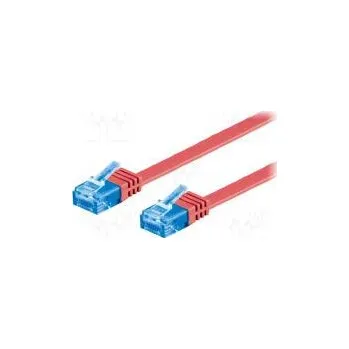 Síťový kabel Patch cord U/UTP 6a lanko Cu PVC červená Dél 5m 32AWG