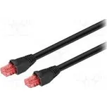 Patch cord U/UTP 6 Cu PE černá 40m RJ45 vidlice,z obou stran