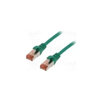 Síťový kabel Patch cord S/FTP 6 lanko Cu LSZH zelená 0,5m 27AWG