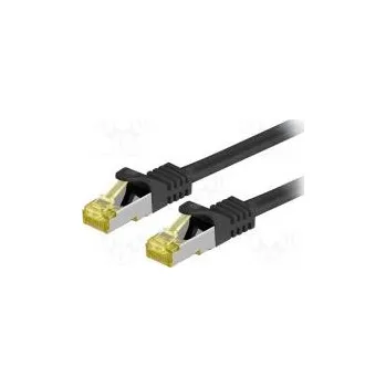Síťový kabel Patch cord S/FTP 6a lanko Cu LSZH černá 2m 26AWG