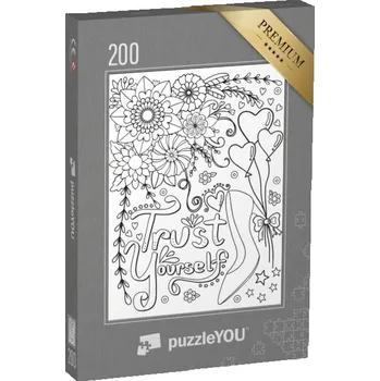 Puzzle puzzle 200 dílků „puzzleOMALOVÁNKY: Trust Yourself“