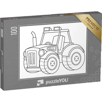 Puzzle puzzle 100 dílků „puzzleOMALOVÁNKY: Traktor“