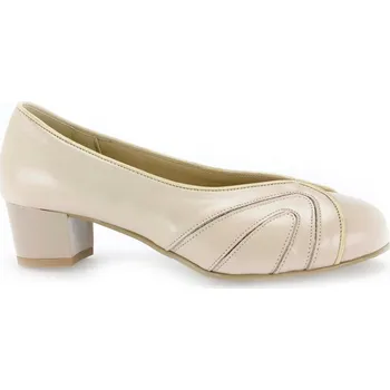 Dámské lodičky Béžové lodičky De Plus 9605-K-4010 - béž 565 kožené na široké chodidlo - 41