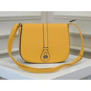 Malá kabelka David Moda s klopou žlutá L4977